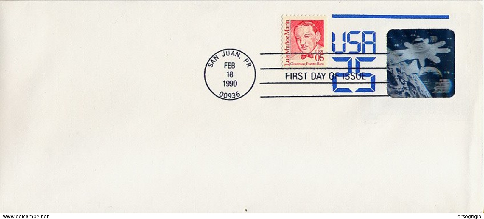 USA -  FDC - BUSTA INTERO POSTALE - 1990 -   25 C. - 1981-00