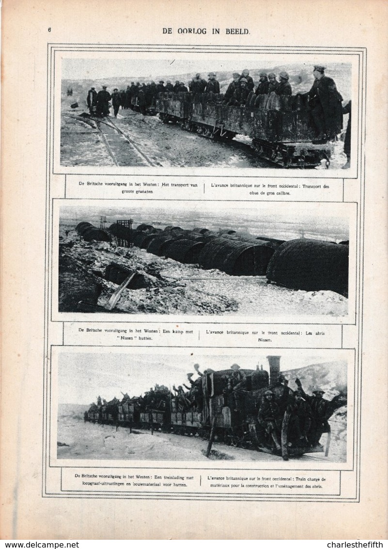 MAGAZINE ** THE WAR PICTORIAL APRIL 1917 ** 32 PAGES IN DUTCH & FRENCH - 70 PHOTOS - RARE !! OORLOG IN BEELD - Guerre 1914-18