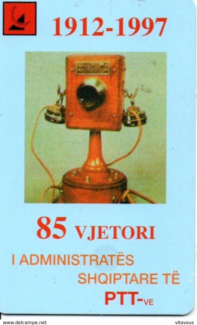 Timbre Stamp Télécarte Albanie Phonecard Téléphone PTT-VE (G 212)) - Albania