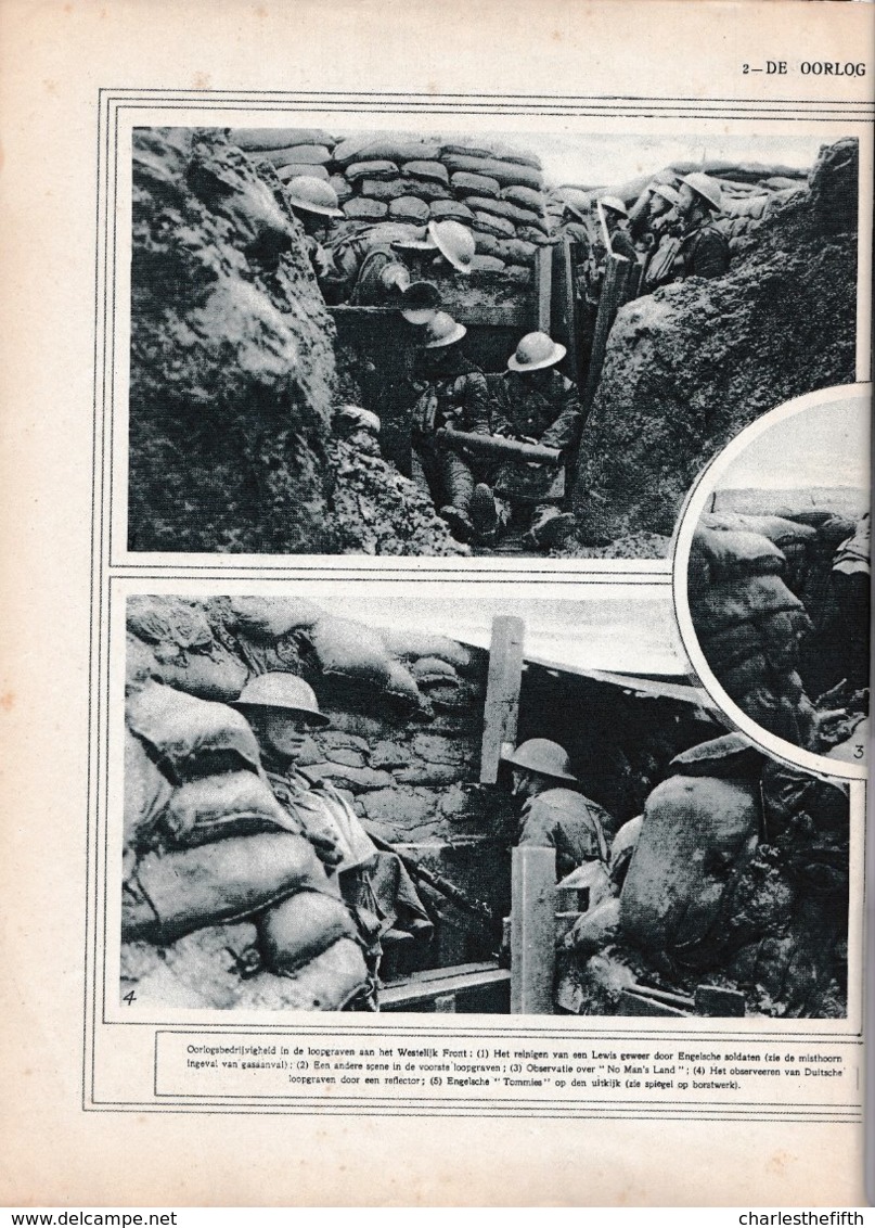 MAGAZINE ** THE WAR PICTORIAL MARCH 1917 ** 32 PAGES IN DUTCH & FRENCH - 70 PHOTOS - RARE !! OORLOG IN BEELD - Guerre 1914-18