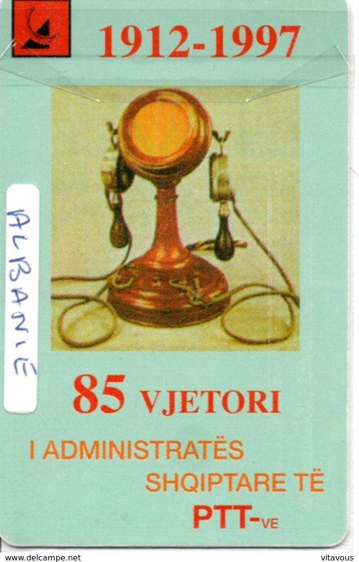 Timbre Stamp Télécarte Albanie Phonecard Téléphone PTT-VE (G 213)) - Albania