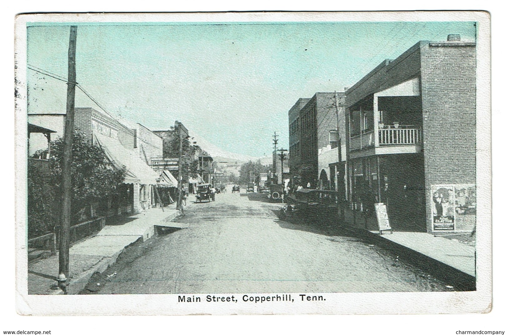Main Street - Copperhill - Tennessee - Used 1922 - Publ. S. Hash Knoxville - 2 Scans - Autres & Non Classés