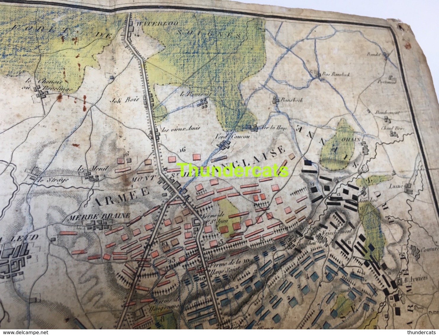 PLAN +/- 1815  DE LA BATAILLE DE MONT SAINT JEAN DITE DE WATERLOO TARDIEU GOUJON MARTINET PICQUET GRAVEUR - Cartes Topographiques