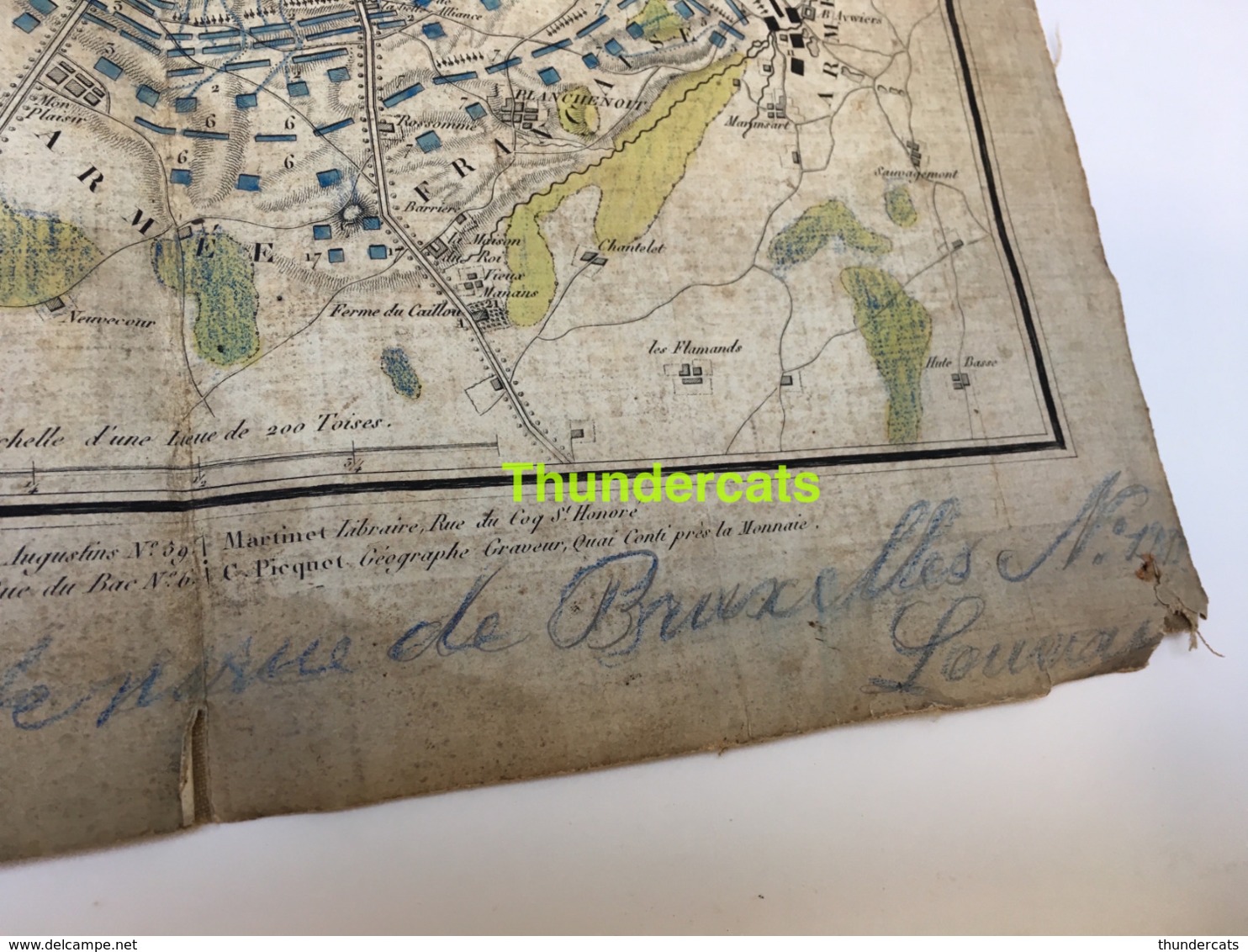 PLAN +/- 1815  DE LA BATAILLE DE MONT SAINT JEAN DITE DE WATERLOO TARDIEU GOUJON MARTINET PICQUET GRAVEUR - Cartes Topographiques