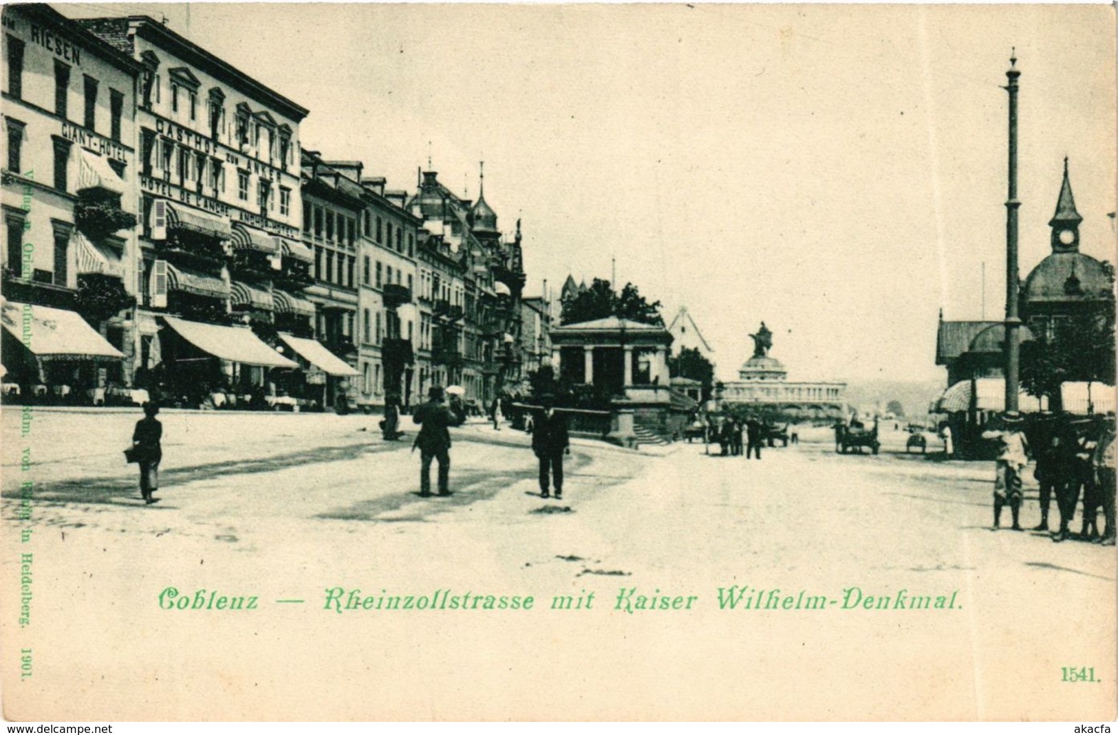 CPA AK Koblenz- Rheinzollstrasse M. Kaiser Wilhelm Denkmal GERMANY (903740) - Koblenz