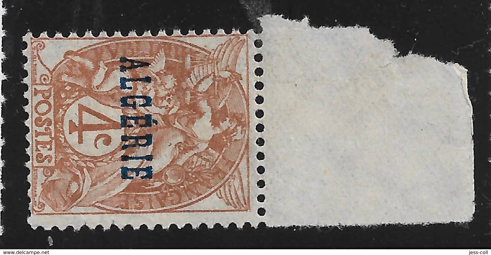 Yvert 5 Maury 5 - 4 C Brun Type Blanc Type I - Haut De Feuille - (*) - Unused Stamps