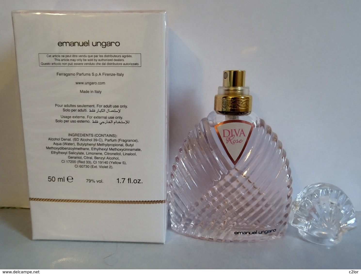 Flacon Vaporisateur "DIVA ROSE" De EMMANUEL UNGARO Eau De Parfum  50 Ml NEUF Sous BLISTER - Donna