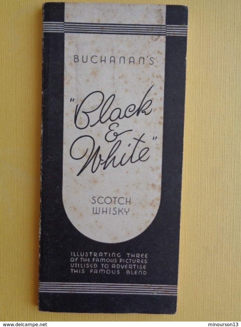 CARNET ANCIEN ILLUSTRE SCOTCH WHISKY BUCHANAN'S BLACK AND WHITE - Other & Unclassified