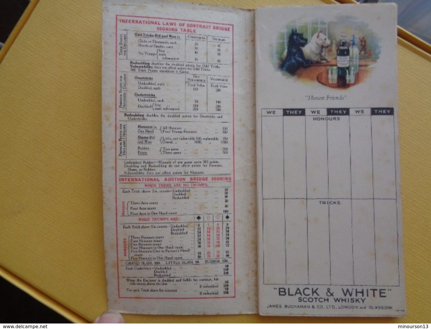 CARNET ANCIEN ILLUSTRE SCOTCH WHISKY BUCHANAN'S BLACK AND WHITE - Other & Unclassified