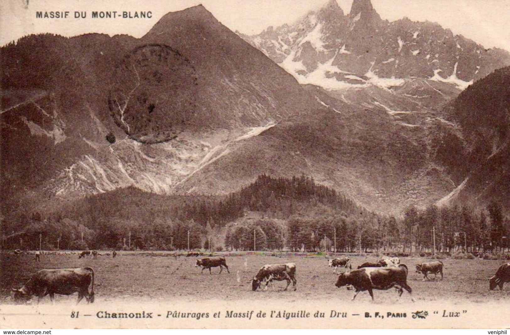 CARTE CHAMONIX - OBLITERATION DAGUIN  - CLUSES ECOLE NLE HORLOGERIE DECOLLETAGE- 1924 - Sellados Mecánicos (Publicitario)