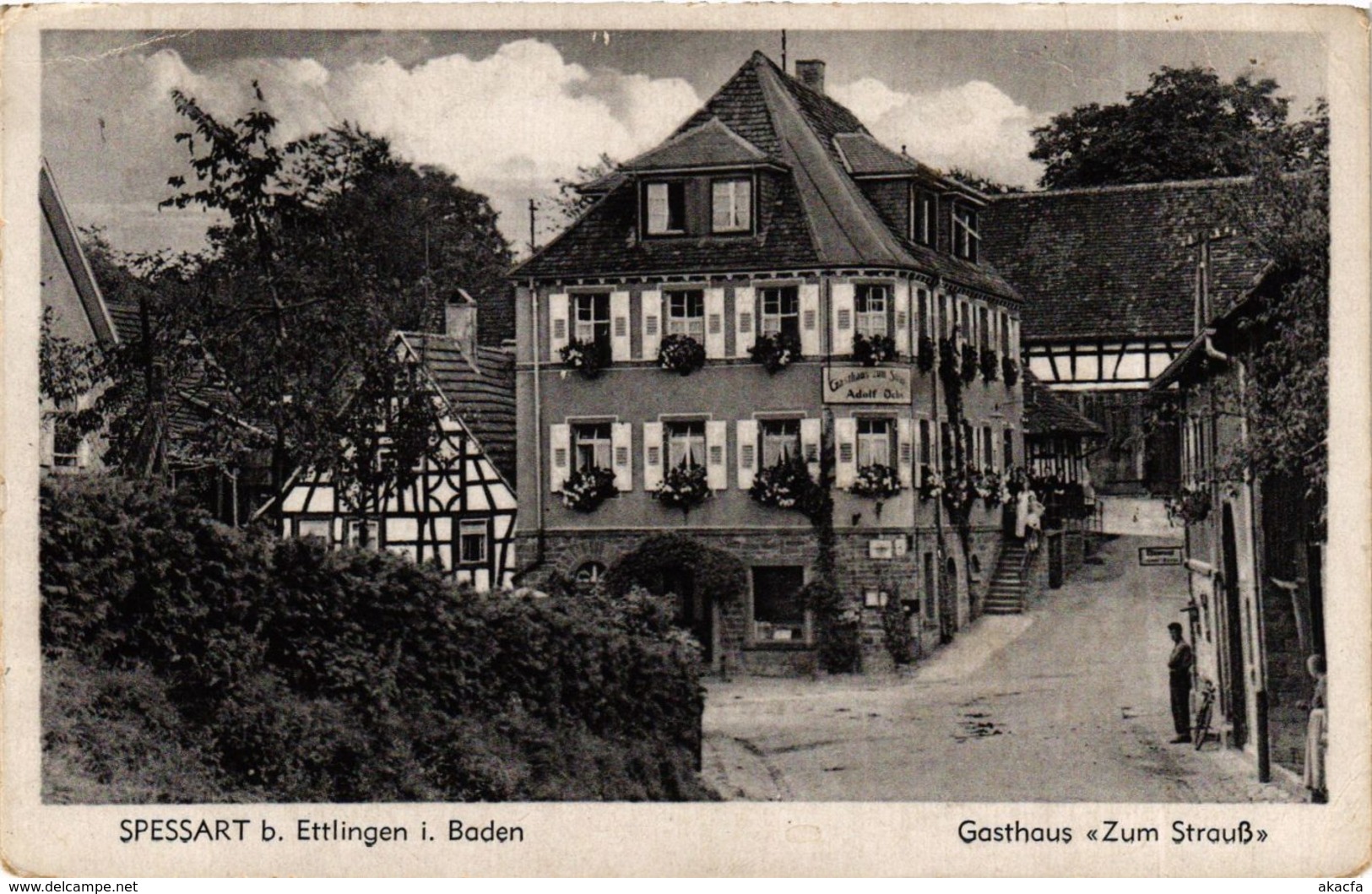 CPA AK Ettlingen- Gasthaus Zum Strauss GERMANY (904478) - Ettlingen