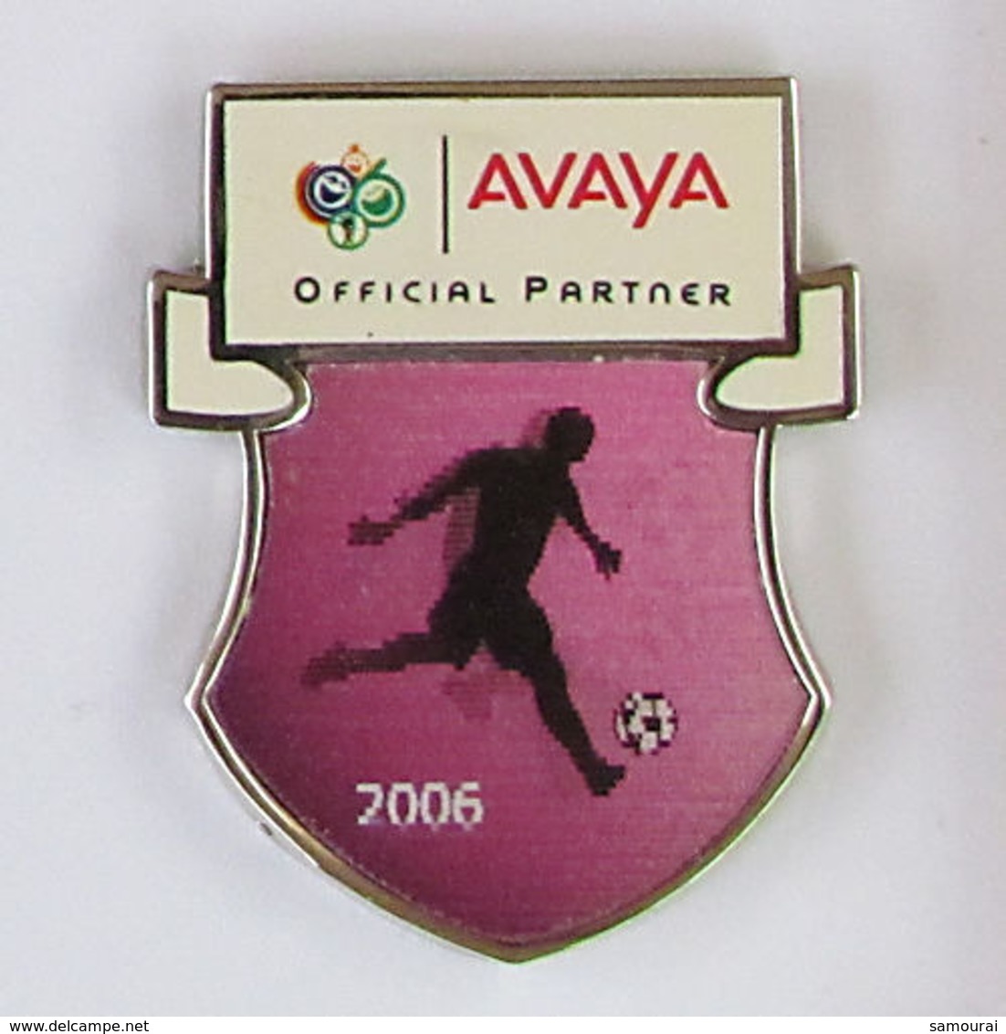 1 Pin's SPORT FOOTBALL HOLOGRAMME - AVAYA / FIFA WM ALLEMAGNE 2006 Signé 2002 FIFA - Football