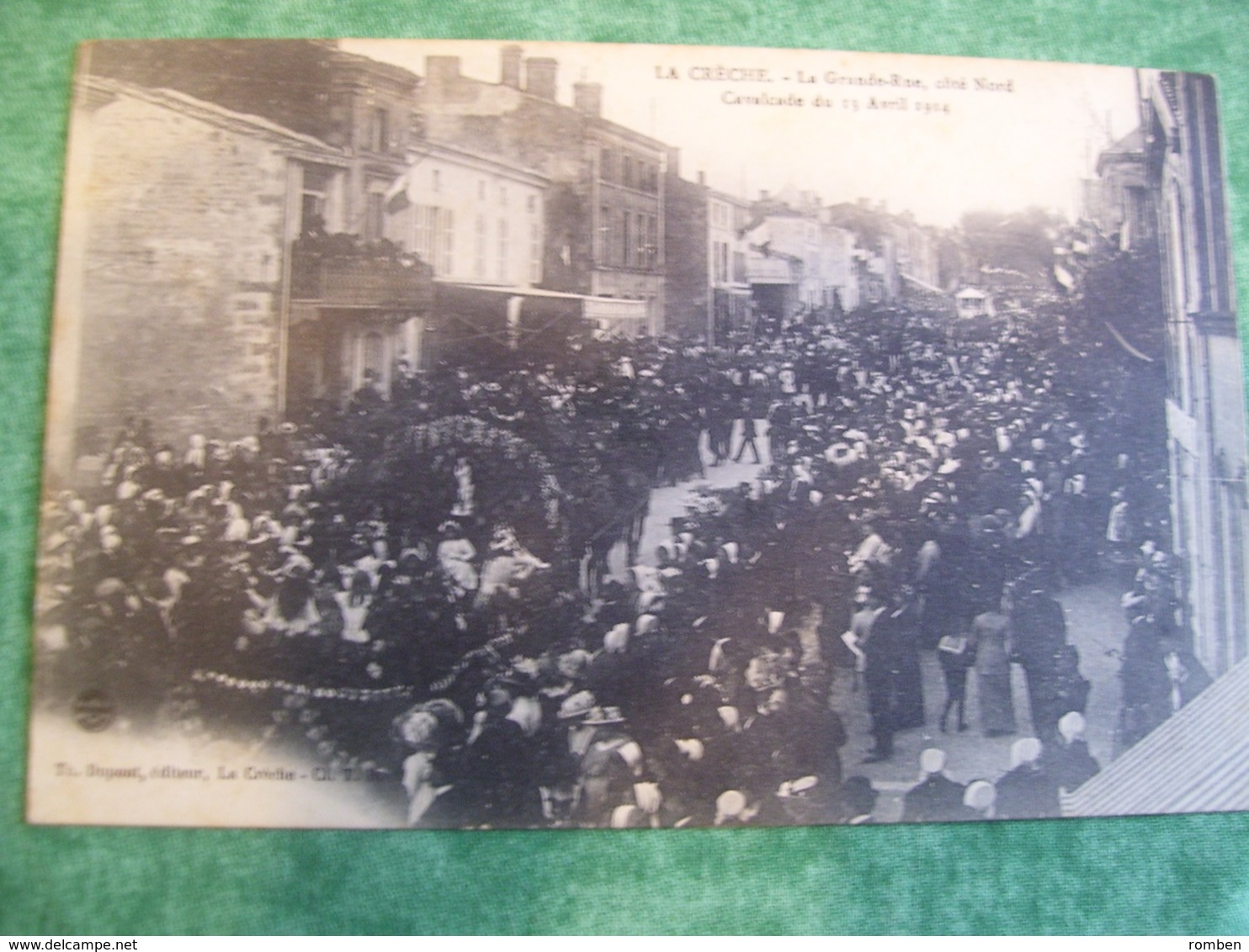 TRÈS RARE - LA CRECHE - LA GRANDE-RUE , COTE NORD - CAVALCADE DU 13 AVRIL 1914 - Sonstige & Ohne Zuordnung