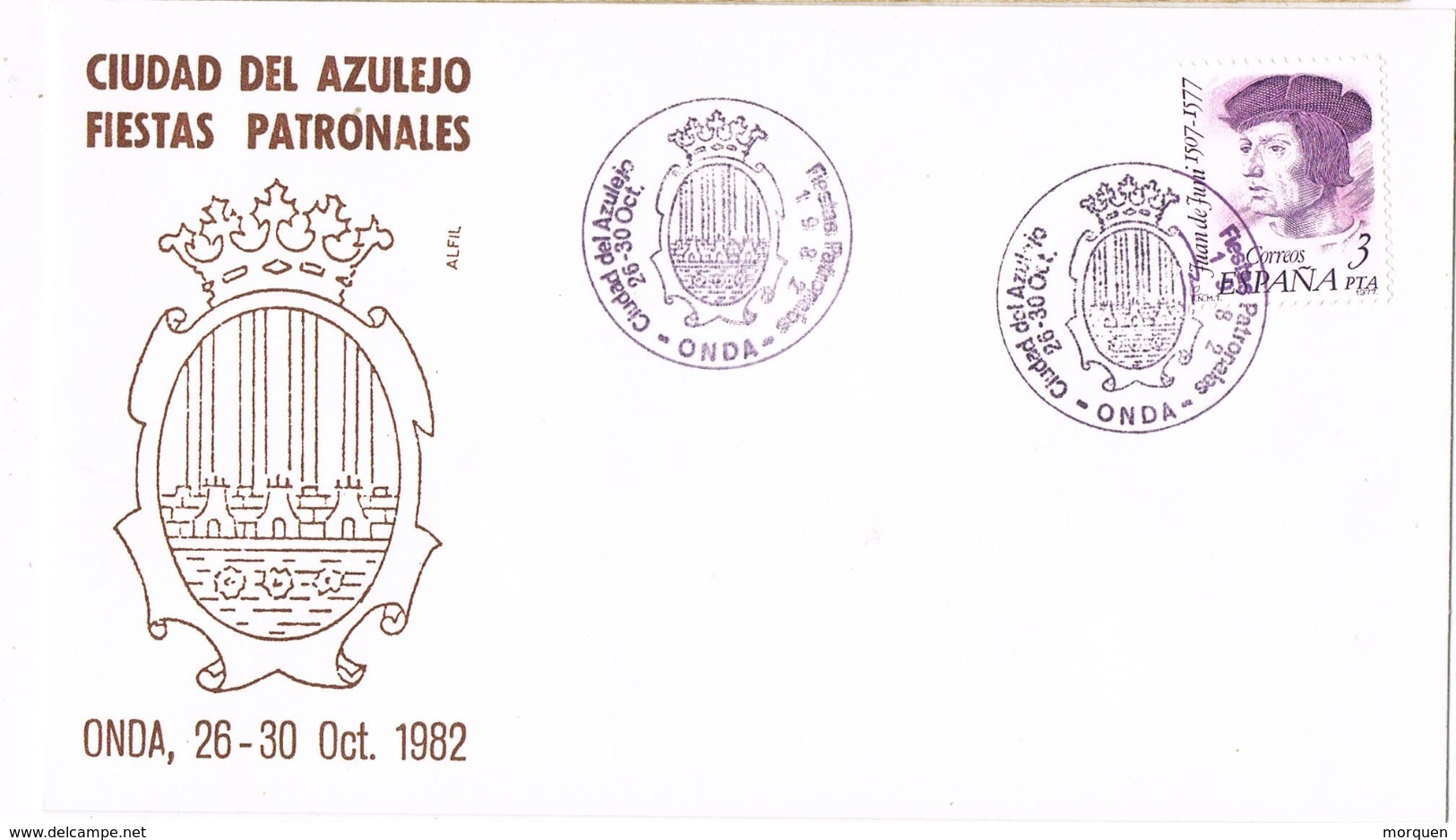 34366. Carta ONDA (Castellon) 1982. Ciudad Del Azulejo, Fiestas Patronales - Cartas & Documentos