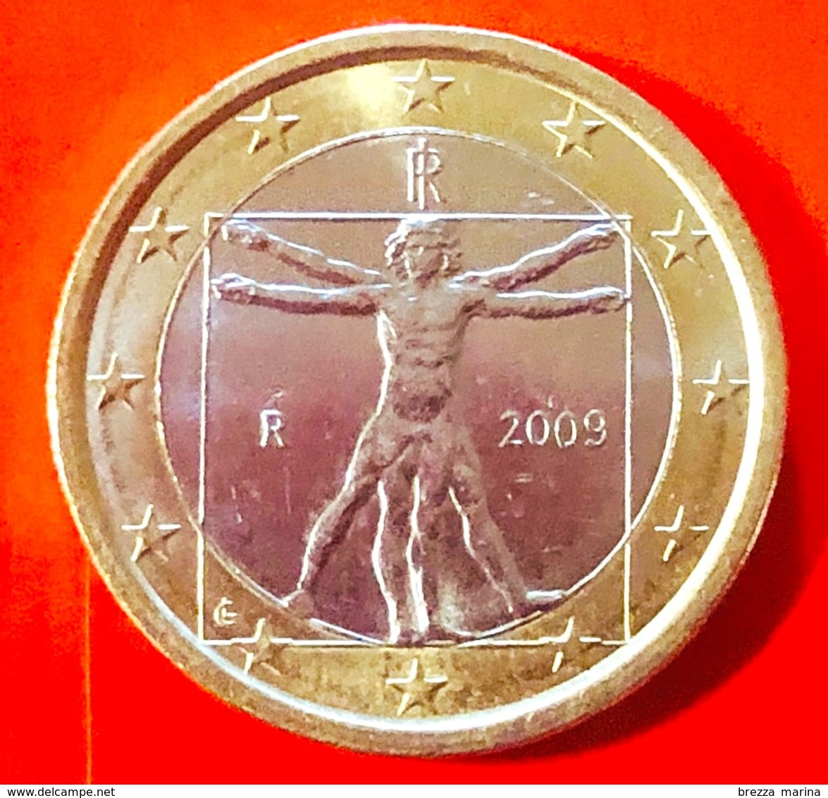 ITALIA - 2009 - Moneta - Leonardo Da Vinci, Proporzioni Ideali Del Corpo Umano - Euro - 1.00 - Italia