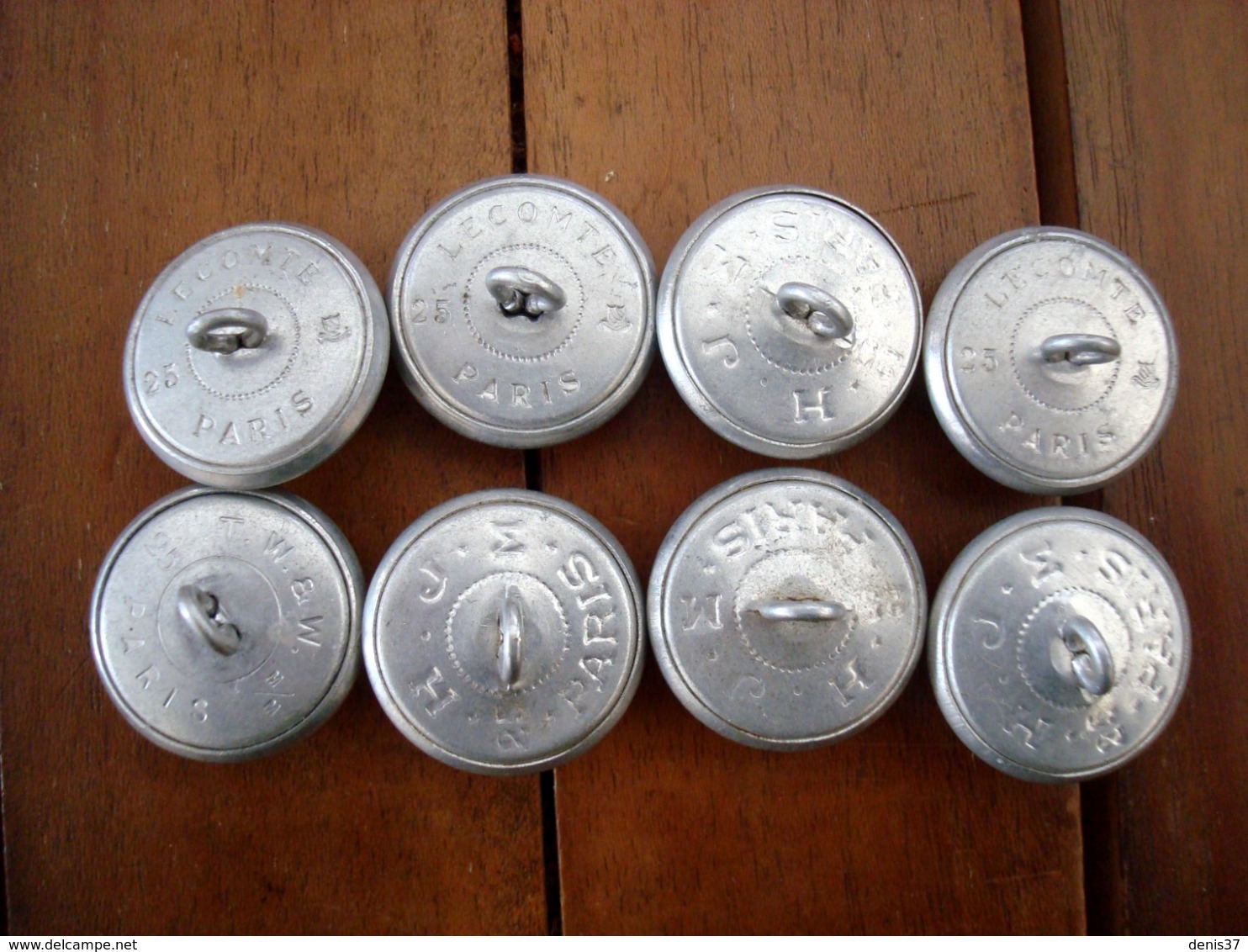 Lot Boutons Argent Militaire Français Année 50' - Cavalerie - Train - Indochine. - Buttons