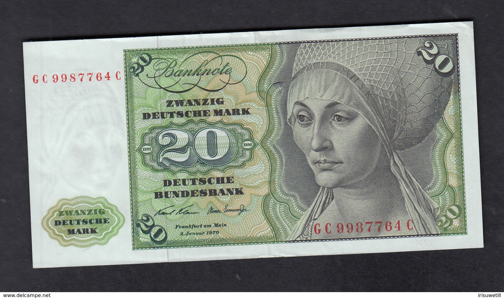 Banknote Deutsche Bundesbank 1970 / 20 DM - 20 Deutsche Mark