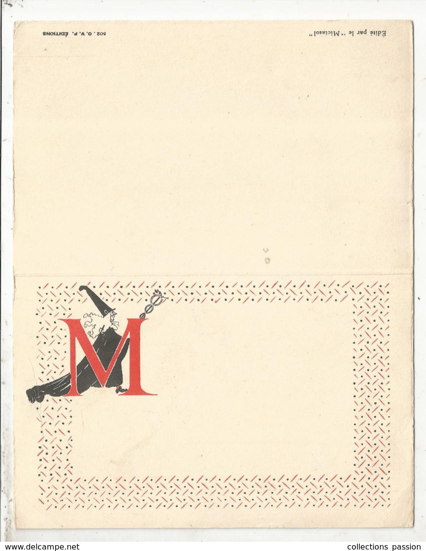 Menu 4 Pages ,vierge ,illustrateur R. Cartier , Le Coup De Pied De Vénus  , 2 Scans , Frais Fr 1.45 E - Menükarten