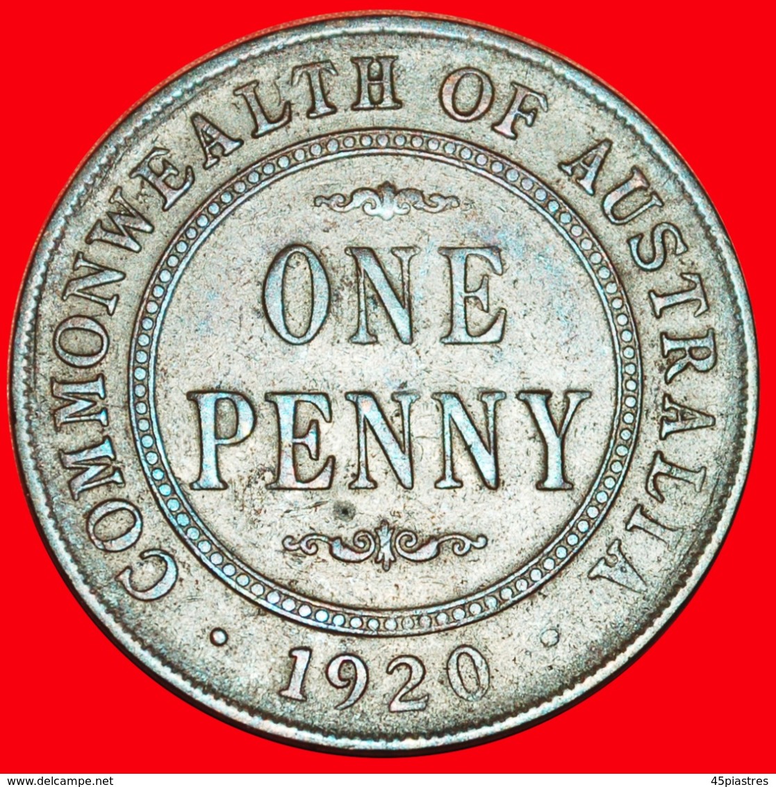 + INDIA/INDIA DIES: AUSTRALIA ★ 1 PENNY 1920! George V (1911-1936) LOW START ★ NO RESERVE! - Penny