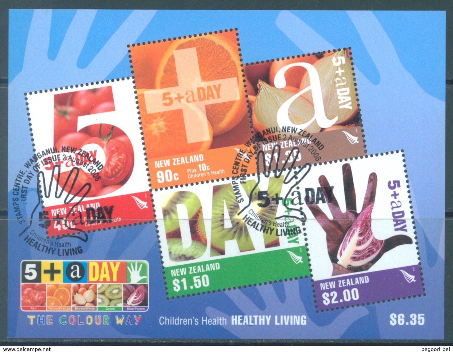 NEW ZEALAND - USED/OBLIT.. - 2006 - CHILDREN'S HEALTH HEALTHY LIVING  - Yv BLOC 211 -  Lot 20728 - Blocks & Kleinbögen