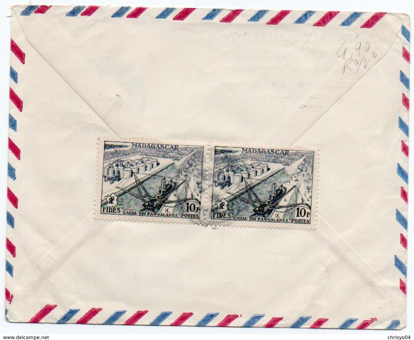 910Or  Courrier Lettre Par Avion Air Mail Diego Suarez Madagascar à Marseille Timbres Verso - Madagascar (1960-...)