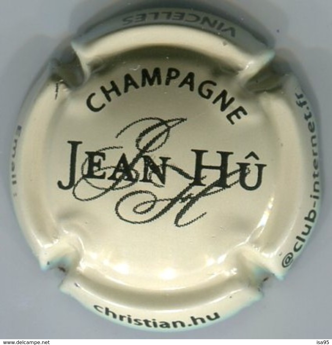 CAPSULE-CHAMPAGNE HU Jean N°06 Crème & Noir - Autres & Non Classés