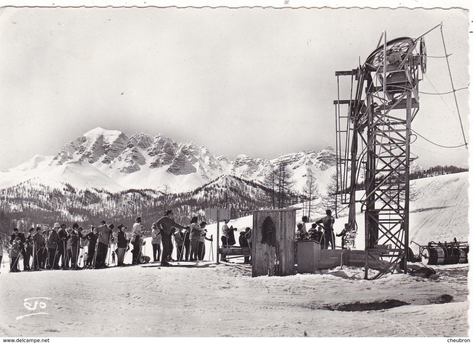 04. SAINTE MARIE DE VARS. ANIMATION. LE TÉLÉSKI DES PLANS. ANNEE 1964 + TEXTE - Altri & Non Classificati