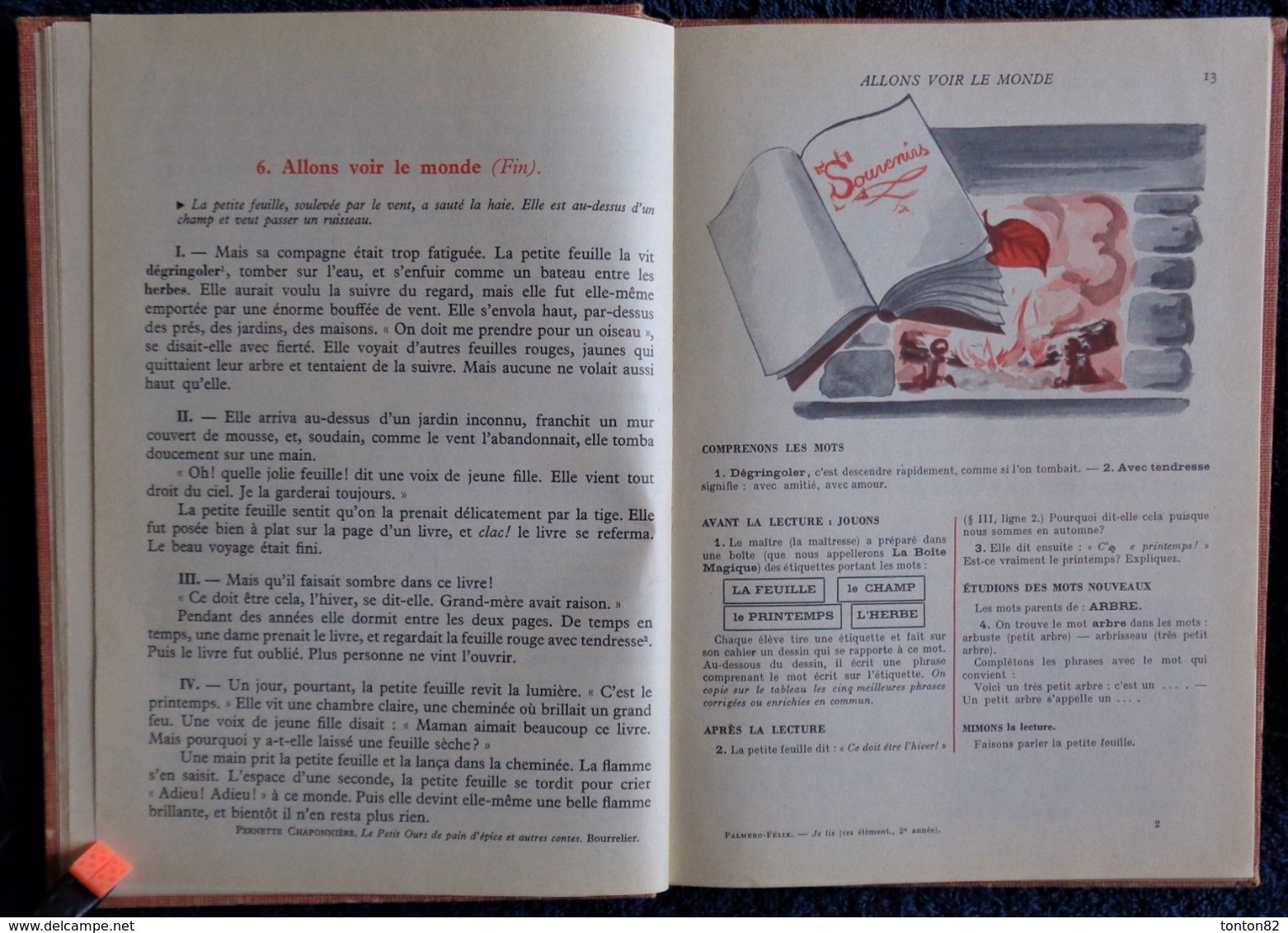 J. Palmero Et A. Félix - JE LIS - De La Lecture à La Rédaction De La Phrase - Classiques Hachette - ( 1962 ) . - 6-12 Jahre