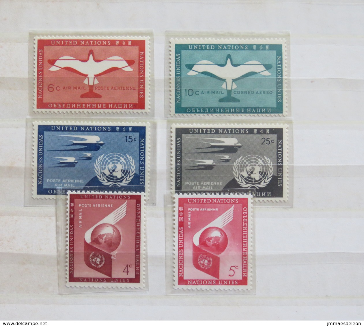 United Nations (New York) 1951 - 1959 MINT Stamps - Air Mail - Birds - Nuevos