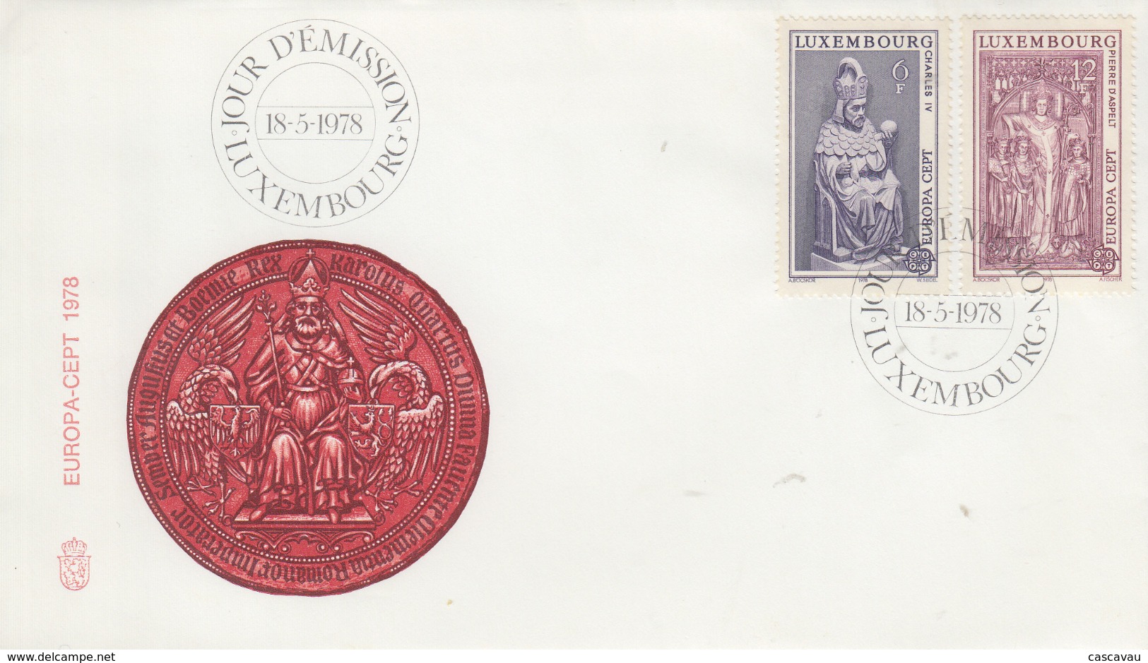 Enveloppe  FDC  1er  Jour    LUXEMBOURG     Paire    EUROPA     1978 - 1978