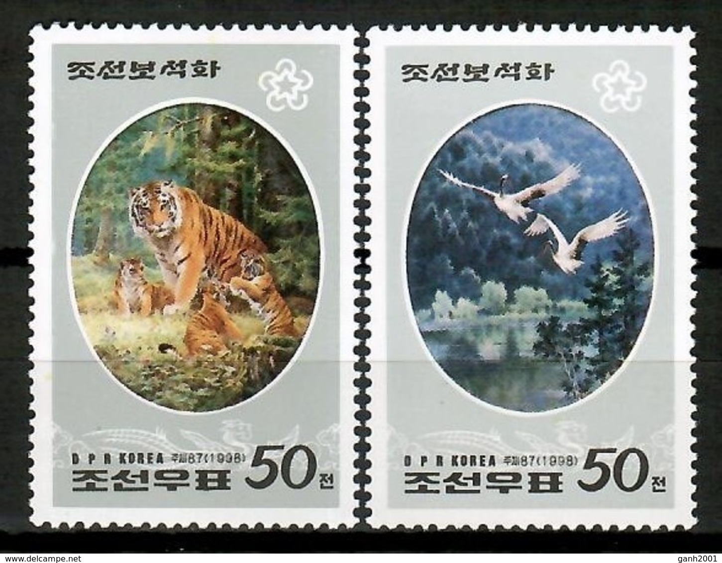 Korea 1998 / Birds Tiger MNH Vögel Säugetiere Aves Mamíferos Tigre / Cu13031  38-36 - Otros & Sin Clasificación