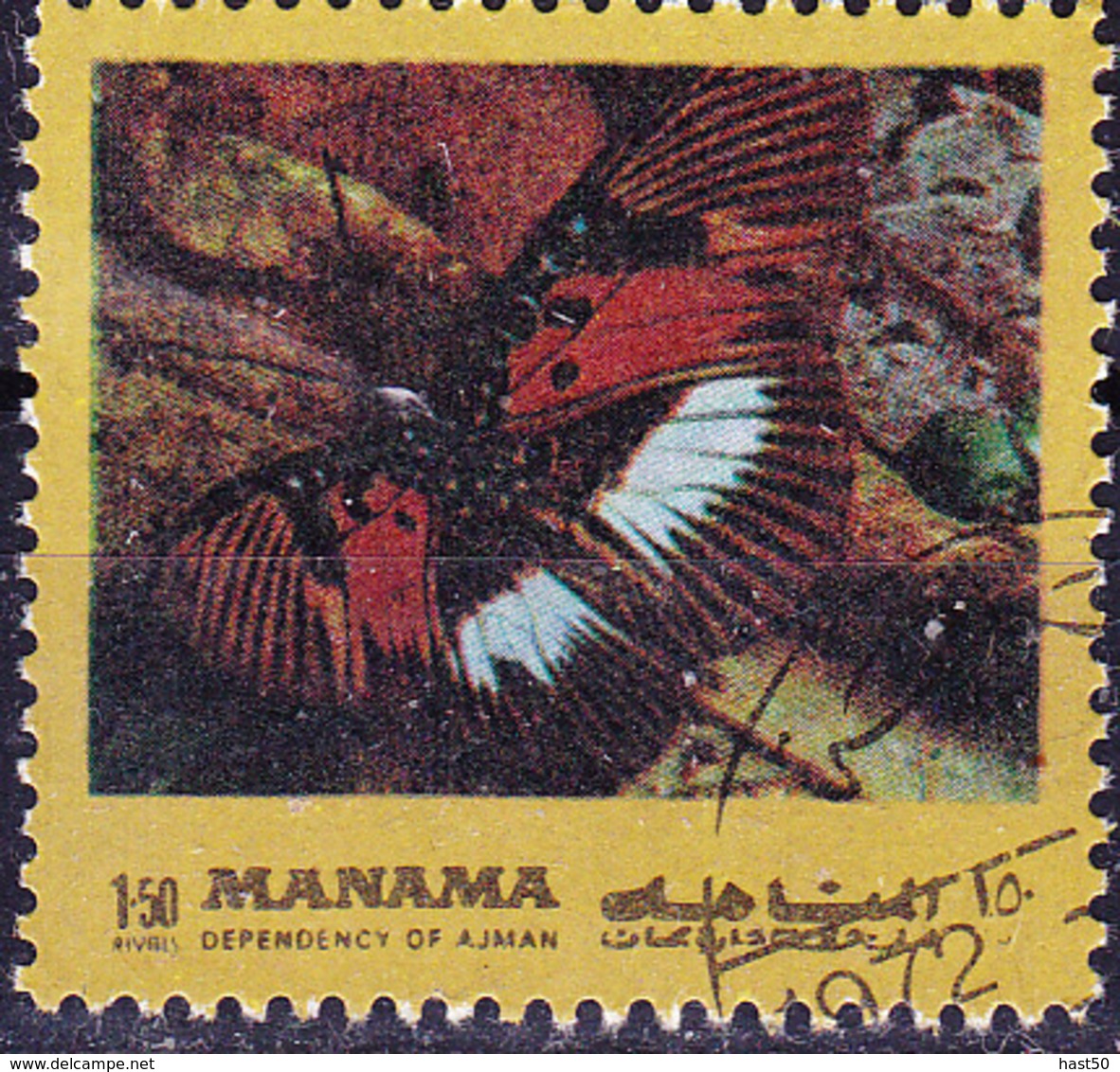 Ajman-Manama - Schmetterling (Pseudacraea Dolomena) (MiNr: 1100aA) 1972 - Gest Used Obl - Manama