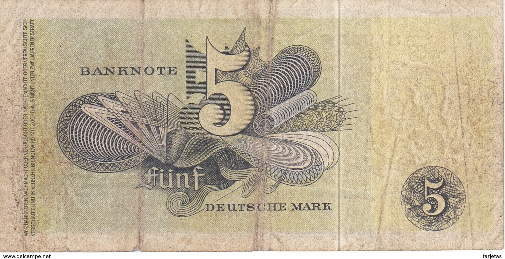 BILLETE DE ALEMANIA DE 5 MARK DEL AÑO 1948   (BANKNOTE) - 5 Mark