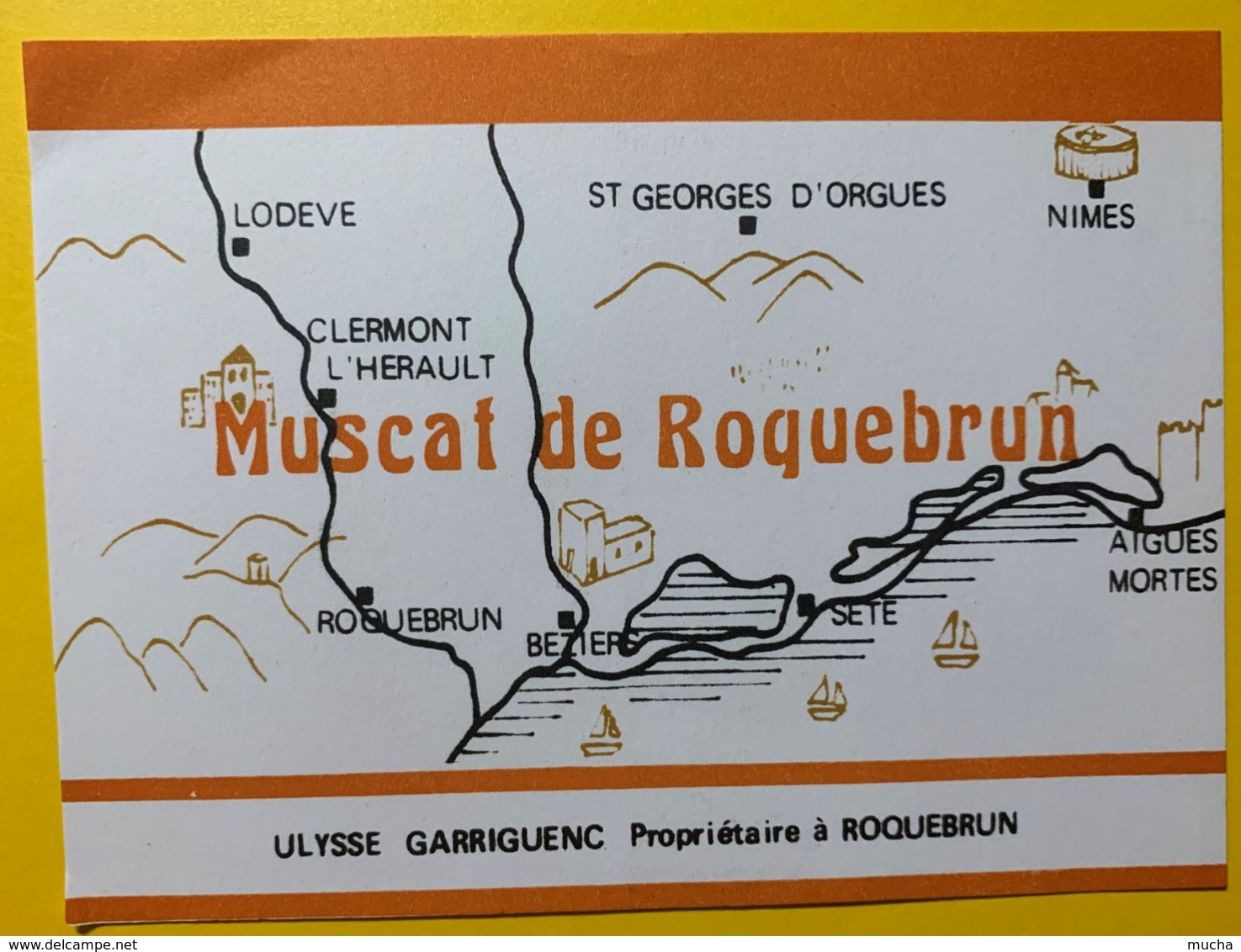 12044 - Muscat De Roquebrun Carte Topographique Ulysse Garriguenc - Autres & Non Classés