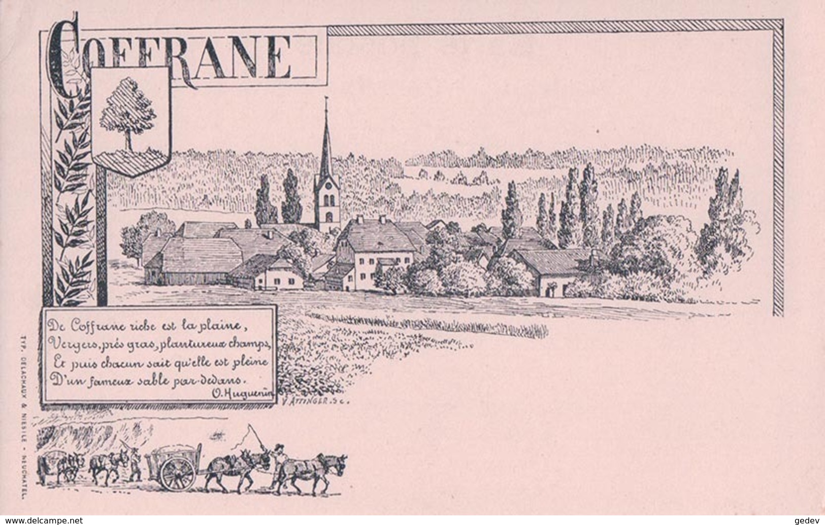 Coffrane, Litho O. Huguenin (2149) - Coffrane