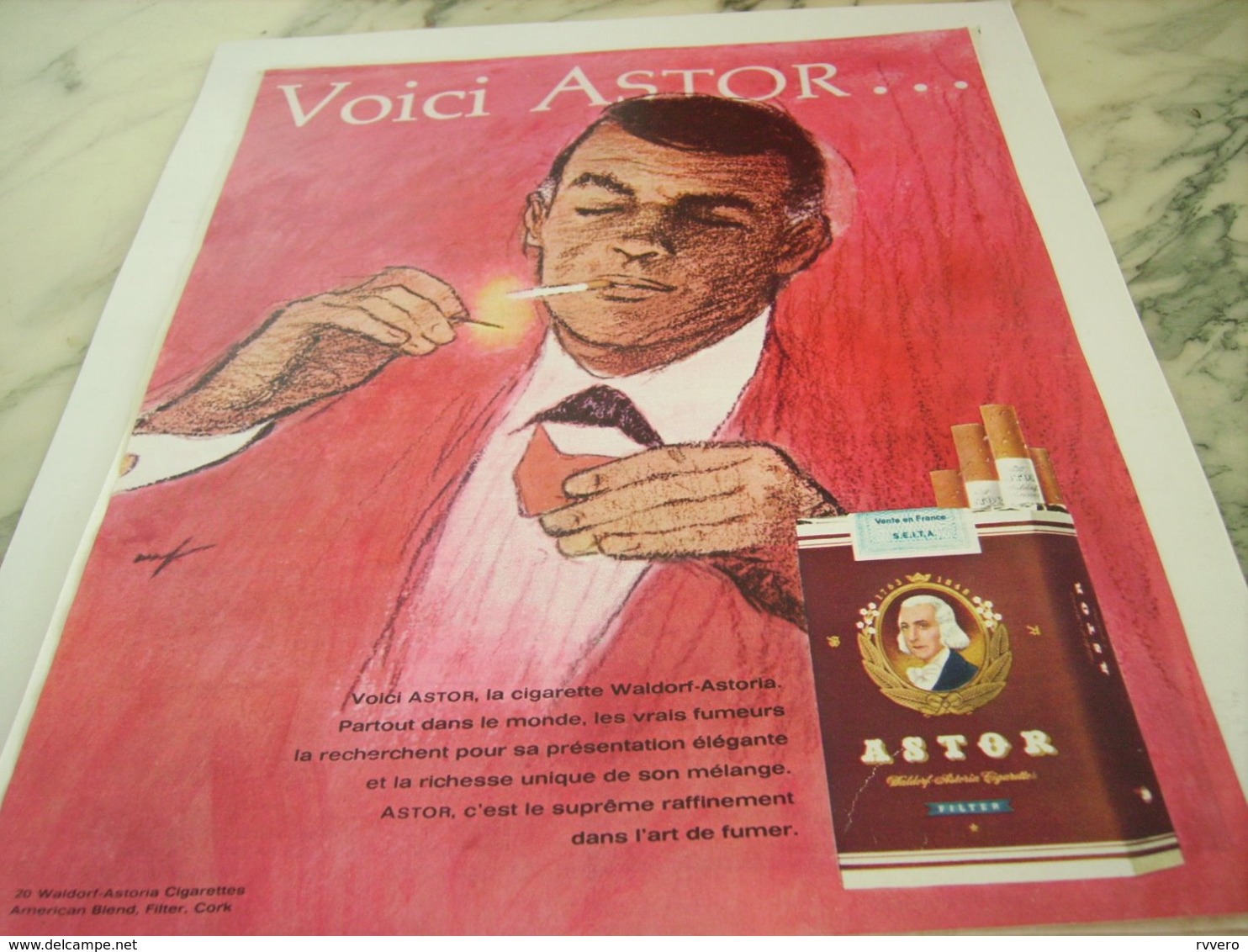 ANCIENNE PUBLICITE VOICI CIGARETTE ASTOR AMERICAN BLEND 1963 - Autres & Non Classés