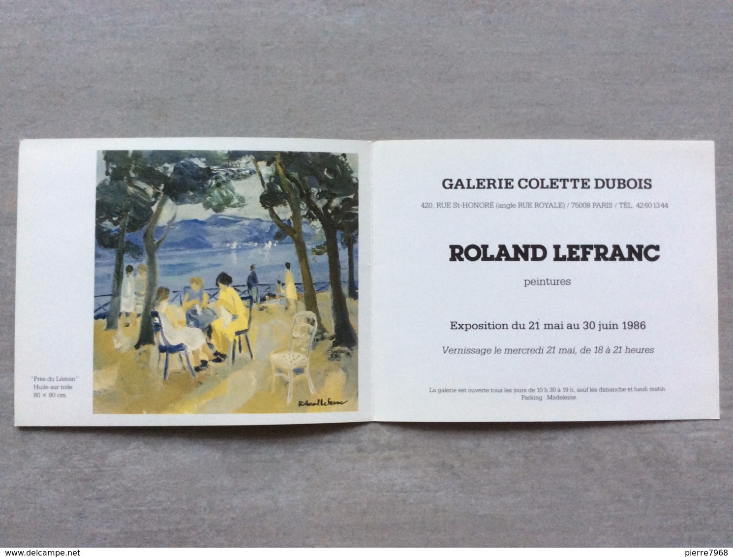 Roland Lefranc - Galerie Colette Dubois à Paris - 1986 - Zonder Classificatie