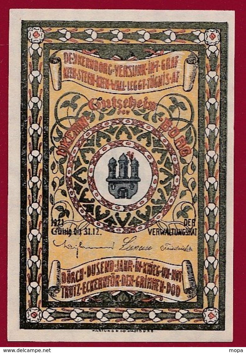 Allemagne 1 Notgeld  De 50 Pfenning Stadt Eckernförde  (RARE) Dans L 'état N° 4973 - Collections