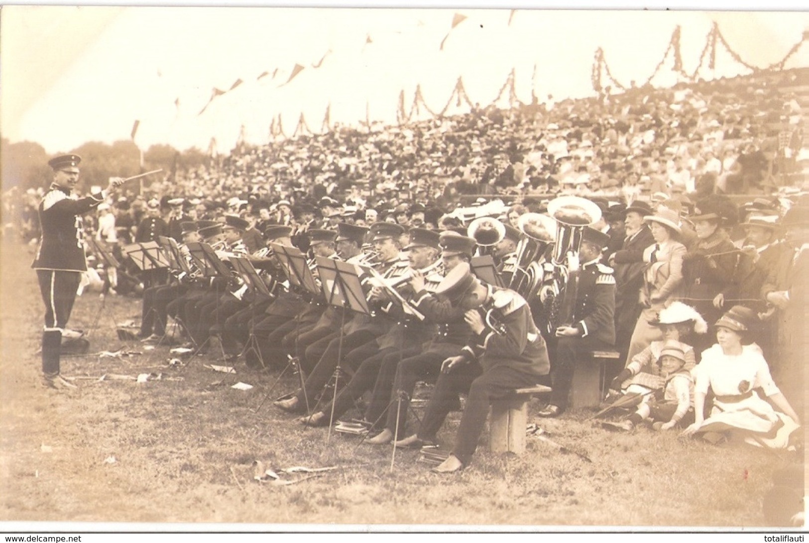 KREFELD 1813 - 1913 Jahrhundertfeier 2. Westfälisches Husaren Regiment Nr 11 Kapelle Mit Dirigent Vor Tribüne Fast TOP-E - Krefeld