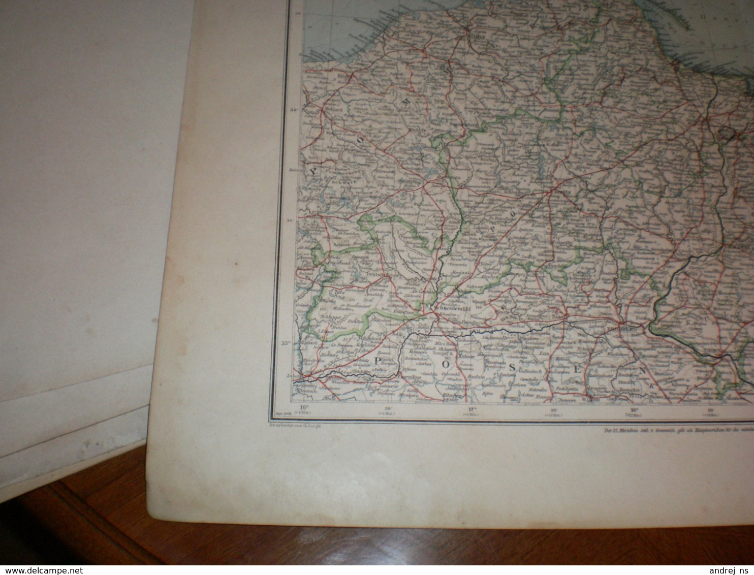 Provinzen West Und Ostpreussen Volks Und Familien Atlas A Shobel Leipzig 1901 Big Map - Mapas Geográficas