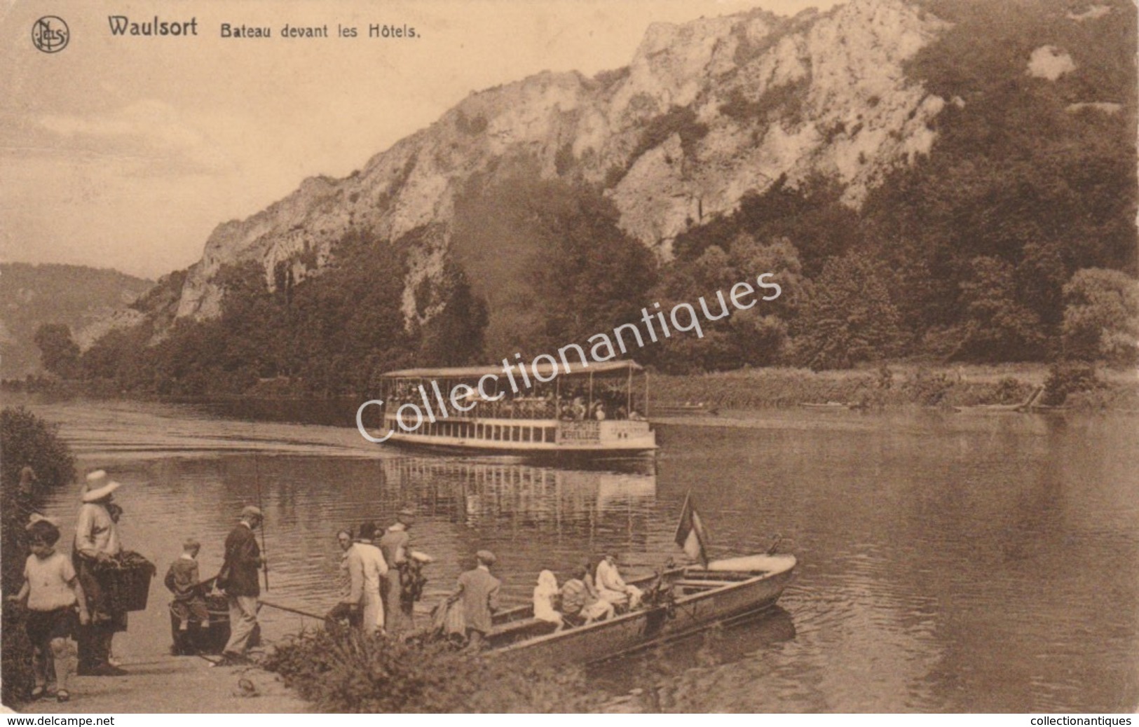 CPA Waulsort - Bateau Devant Les Hôtels - 1929 - - Hamois