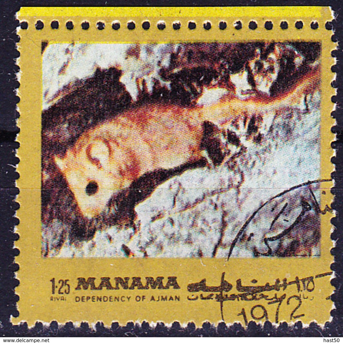 Ajman-Manama - Erdfarbene Maus (Mus Terricolor) (MiNr: F943aA) 1972 - Gest Used Obl - Manama
