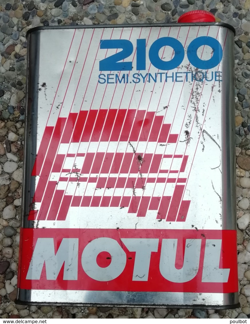 MOTUL 2100 Semi Synthetique Bidon D Huile Ancien En Tole Pour Collection - Voitures