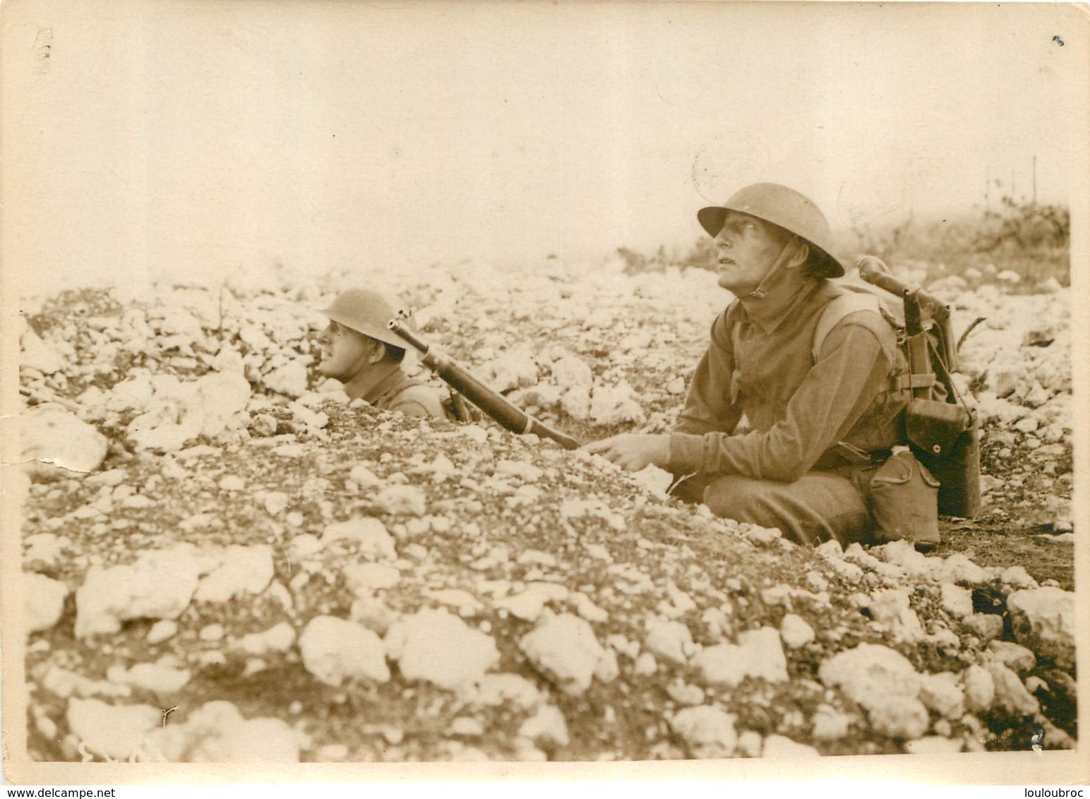 GRANDE PHOTO ORIGINALE AGENCE SYRAL AMERICAINS EN 1er LIGNE POSTE D'ECOUTE  FORMAT  17 X 13 CM - War, Military