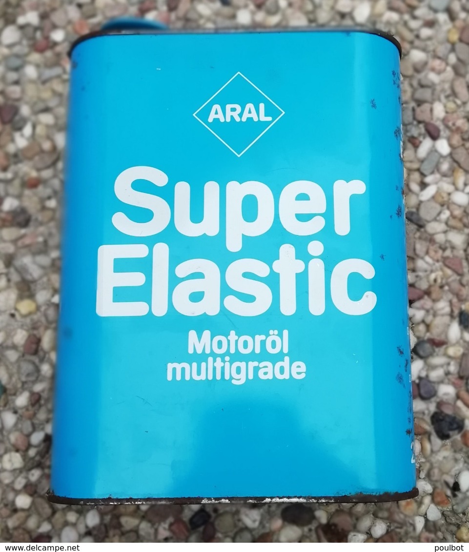 ARAL Super Elastic  Bidon D Huile Ancien En Tole Pour Collection - Automobili