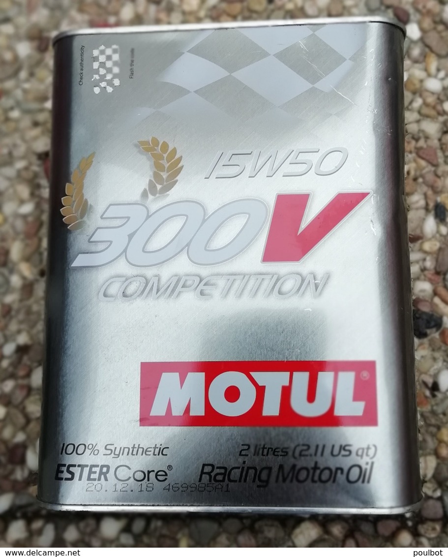 MOTUL  15 W 50 300 V Competition  Bidon D Huile Ancien En Tole Pour Collection - Voitures