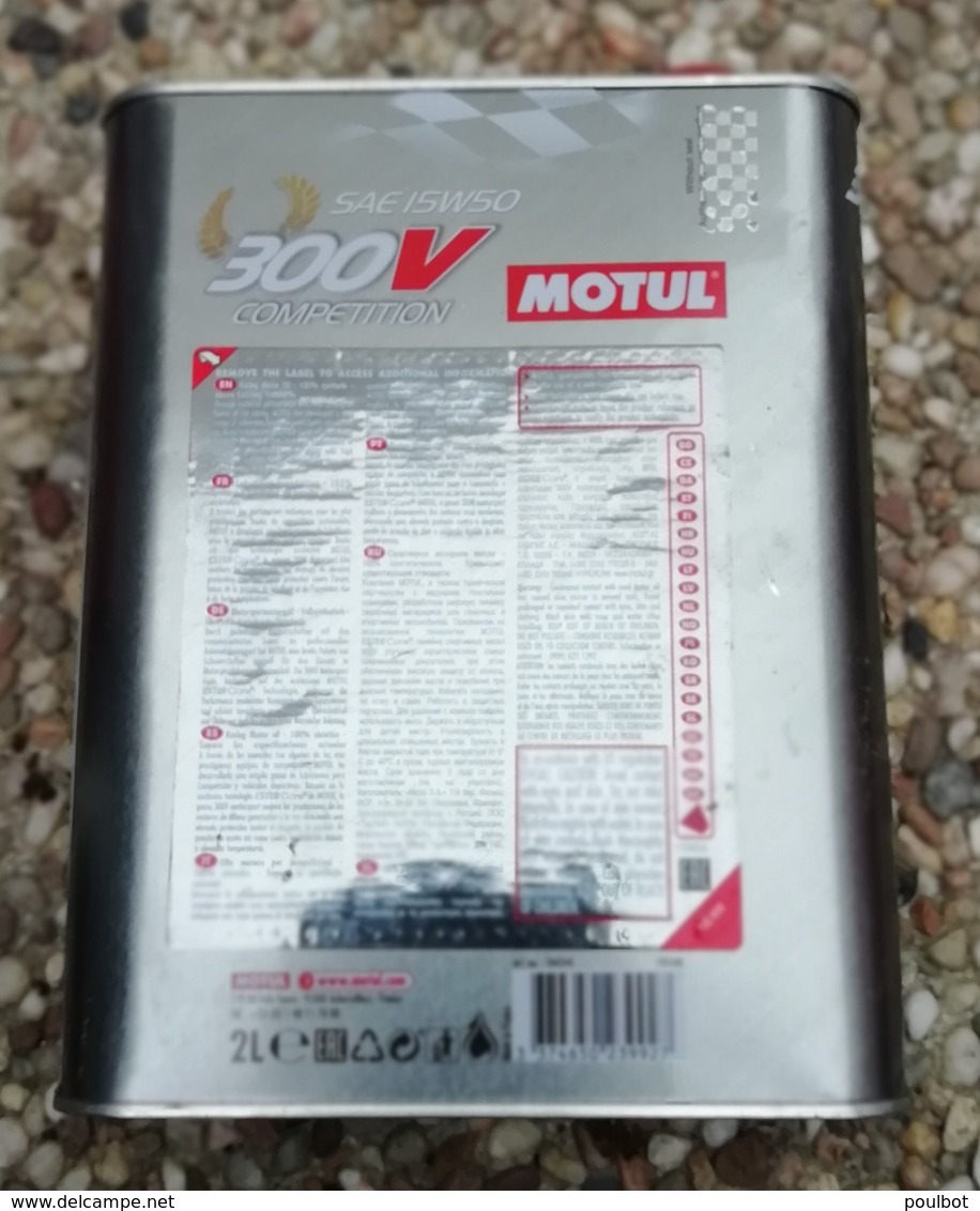 MOTUL  15 W 50 300 V Competition  Bidon D Huile Ancien En Tole Pour Collection - Voitures