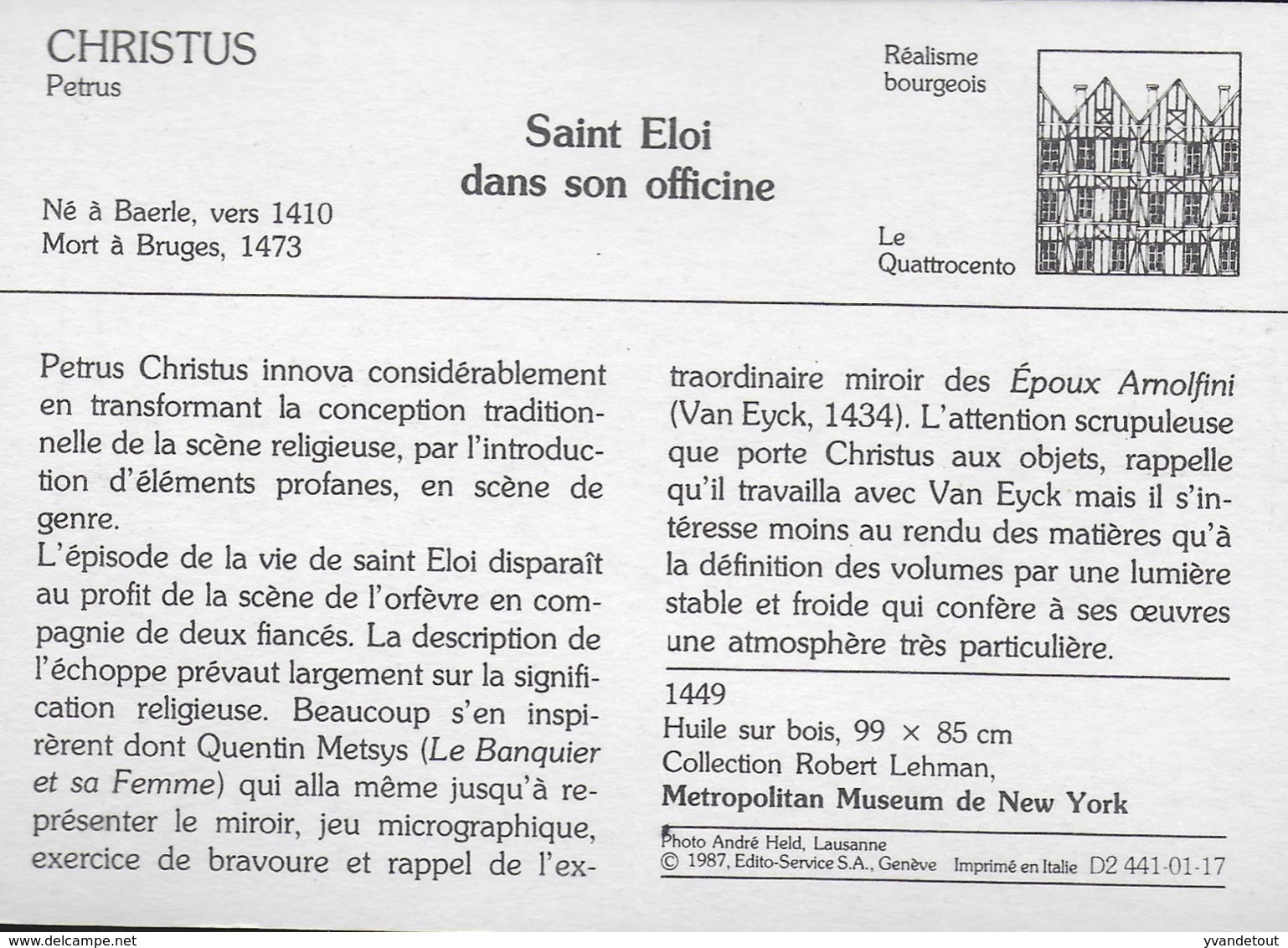 Carte. Saint Eloi Dans Son Officine. Christus. Petrus. - Colecciones