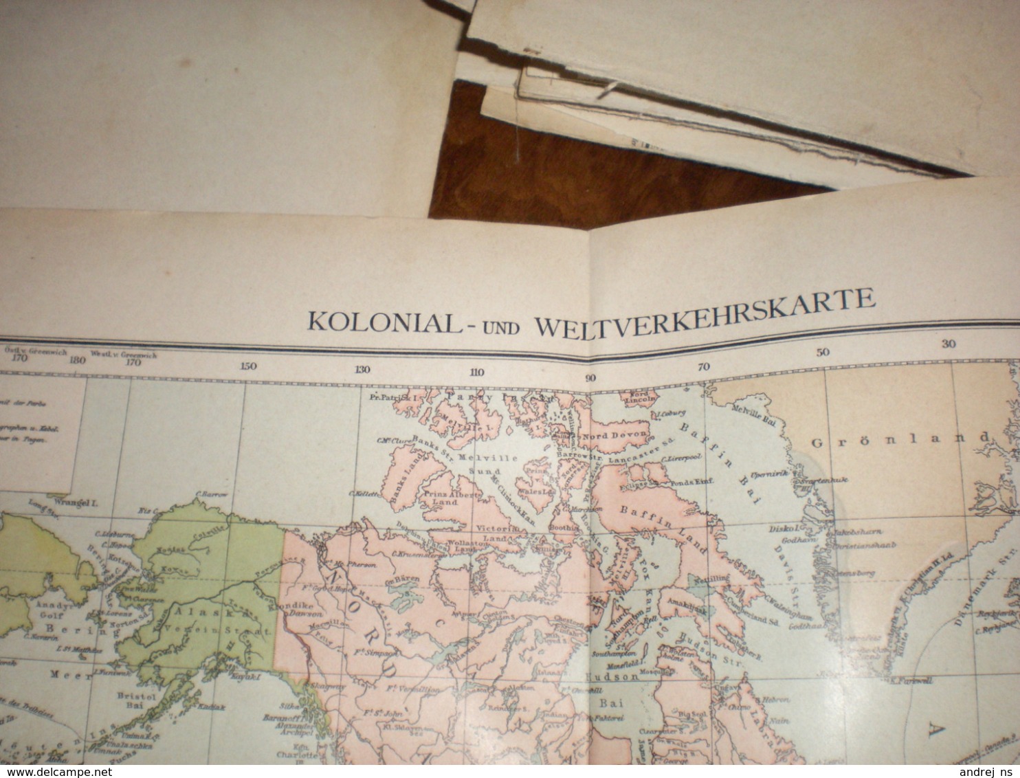 Kolonial Und Weltverkehrskarte   Volks Und Familien Atlas A Shobel Leipzig 1901 Big Map - Cartes Géographiques