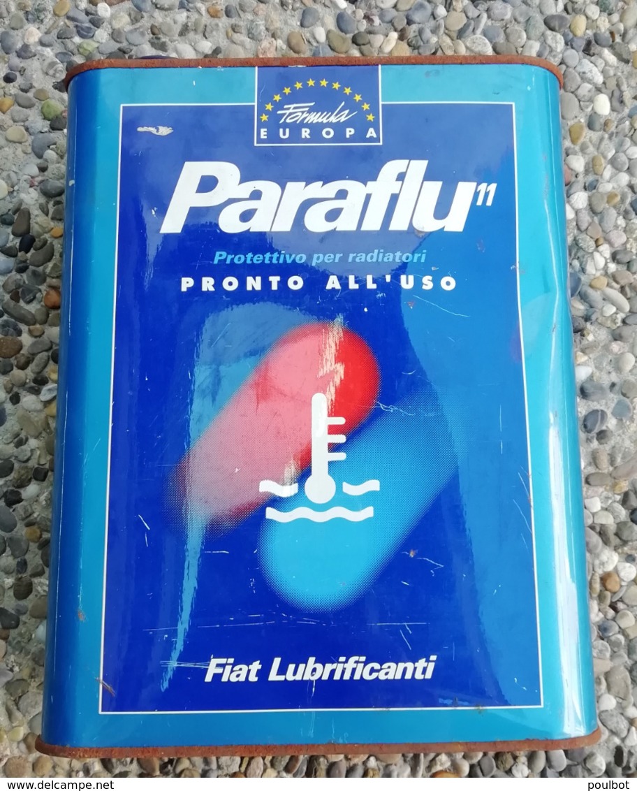 Bidon D'huile ITALIE FIAT  PARAFLU 11 Protection Radiateur Ancien En Tole Pour Collection - KFZ